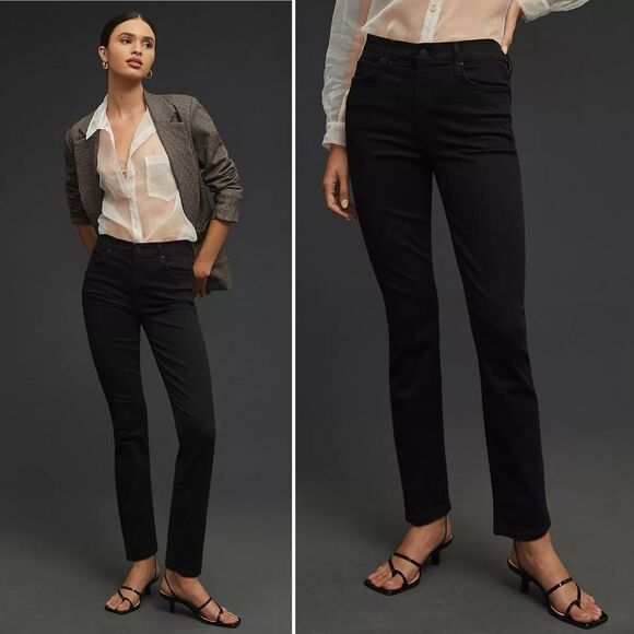 Mother Dazzler Ankle Black Straight Leg Stretch Jeans Not Guilty Size 26 - Picture 2 of 15